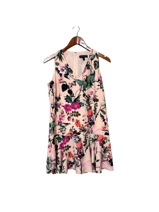Banana Republic Dresses & Skirts - Sleeveless V-Neck Floral Pink Multi Dress By Banana Republic Size 4 Cocquette